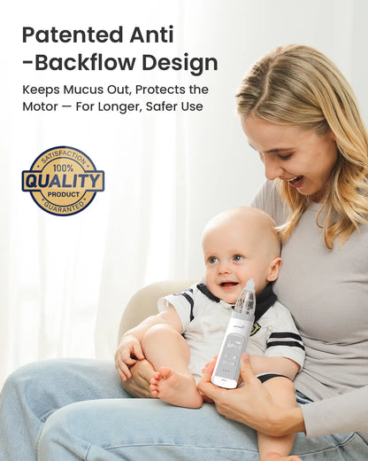 Hospital-Grade Electric Nasal Aspirator with Soft Tips